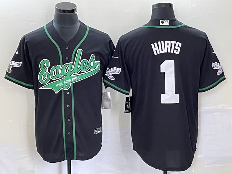 Philadelphia Eagles Black MLB&NFL Jersey 04