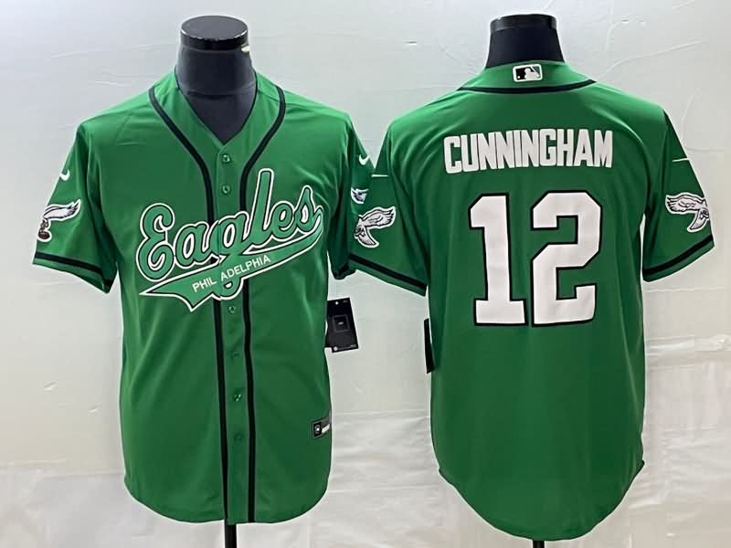 Philadelphia Eagles Green MLB&NFL Jersey 03