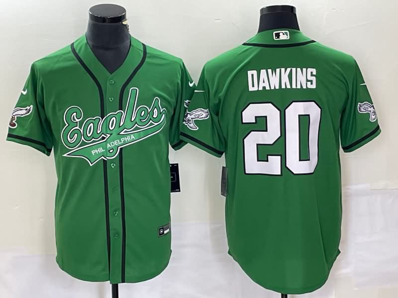 Philadelphia Eagles Green MLB&NFL Jersey 03