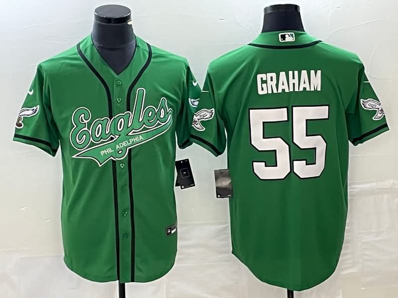 Philadelphia Eagles Green MLB&NFL Jersey 03