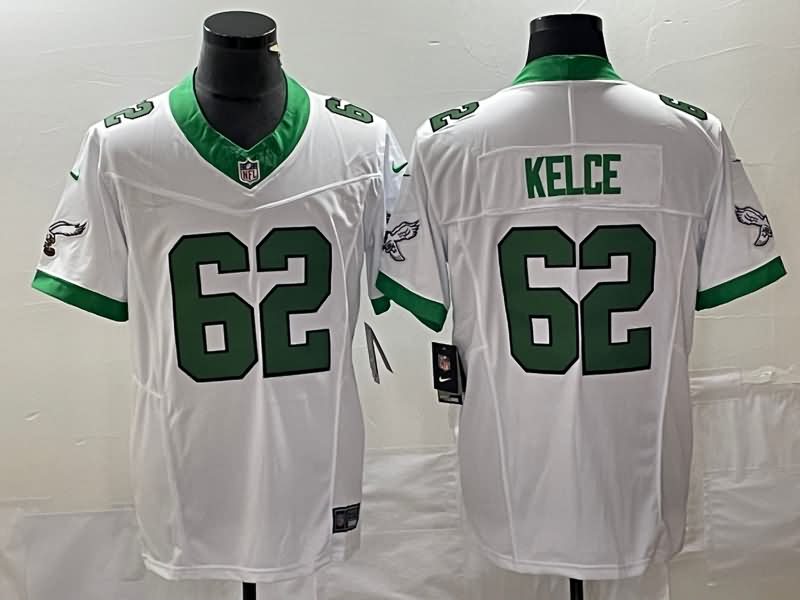 Philadelphia Eagles White Retro NFL Jersey 02