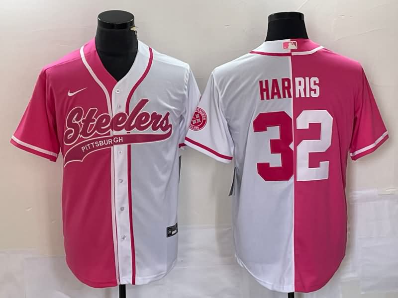 Pittsburgh Steelers Pink White MLB&NFL Jersey