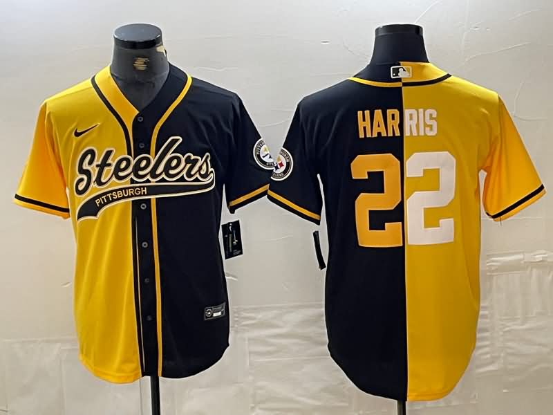 Pittsburgh Steelers Yellow Black MLB&NFL Jersey