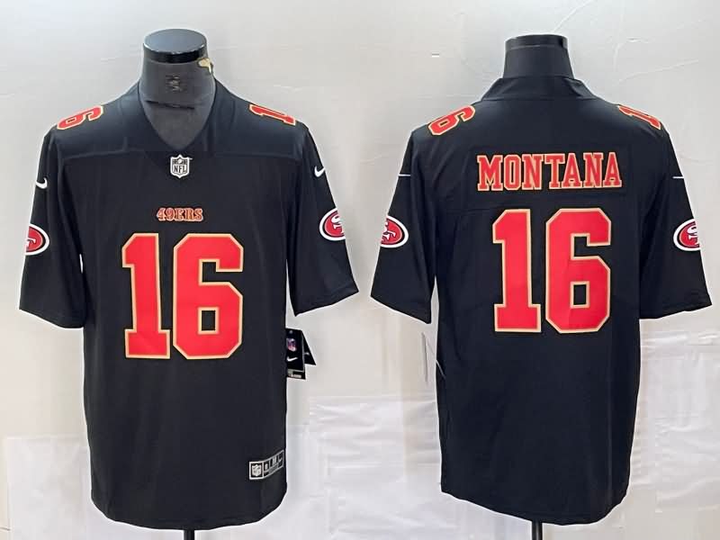 San Francisco 49ers Black Gold NFL Jersey 02