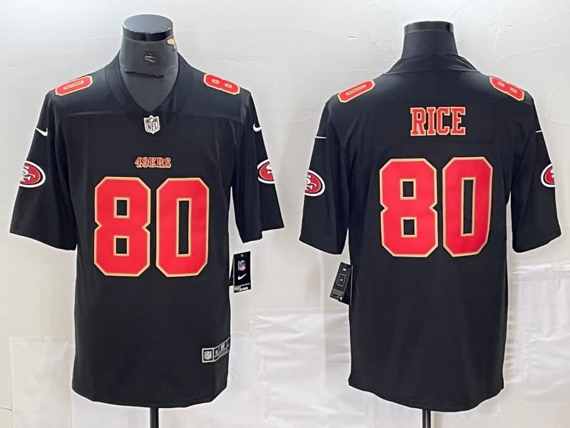 San Francisco 49ers Black Gold NFL Jersey 02