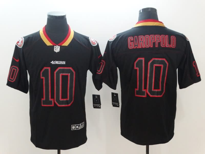 San Francisco 49ers Black Retro NFL Jersey 02