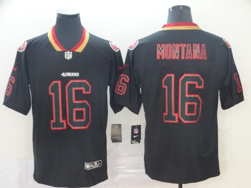 San Francisco 49ers Black Retro NFL Jersey 02