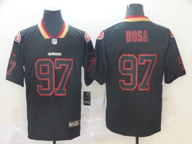 San Francisco 49ers Black Retro NFL Jersey 02