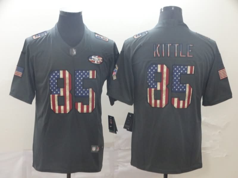 San Francisco 49ers Black USA Flag NFL Jersey