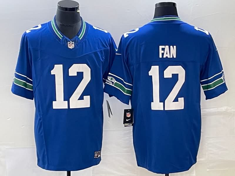 Seattle Seahawks Blue Retro NFL Jersey 02