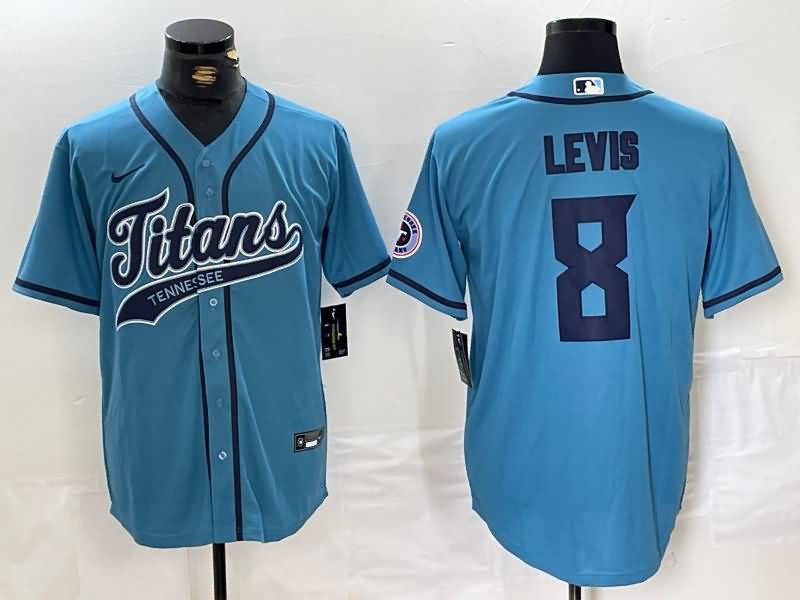 Tennessee Titans Light Blue MLB&NFL Jersey