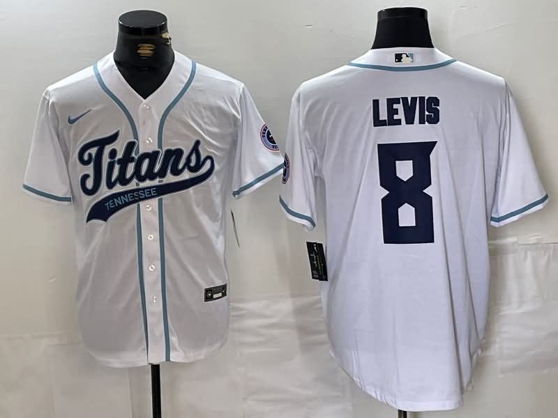 Tennessee Titans White MLB&NFL Jersey