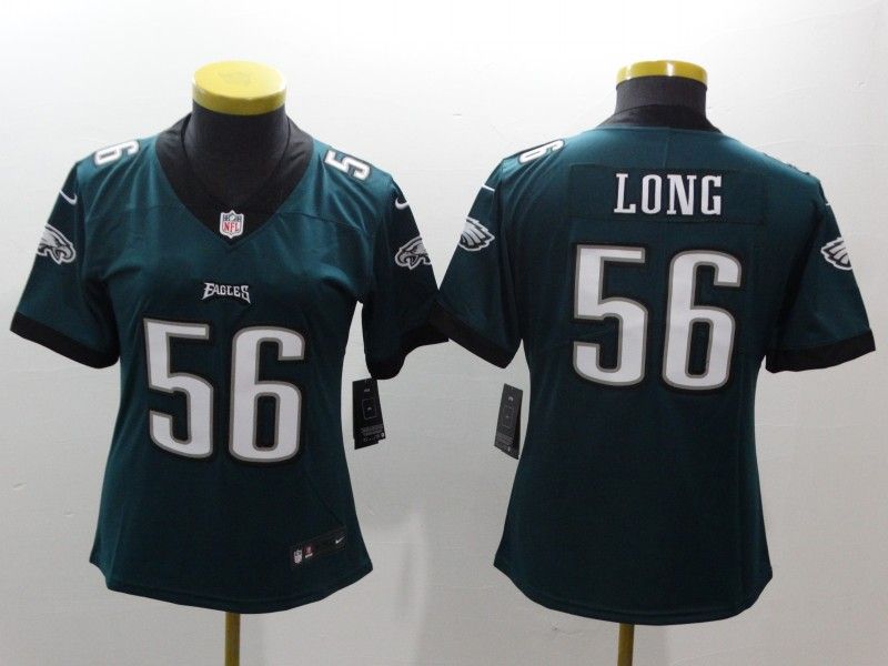 Philadelphia Eagles #56 LONG Green Women NFL Jersey