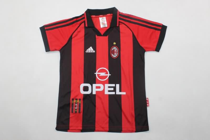 Kids AC Milan Soccer Jersey Home Replica 1998/00