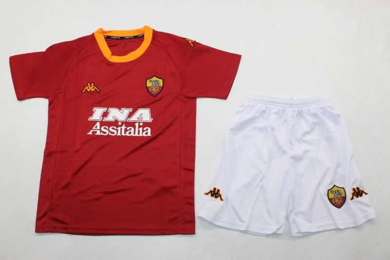 Kids AS Roma Soccer Jersey Home Replica 2000/01