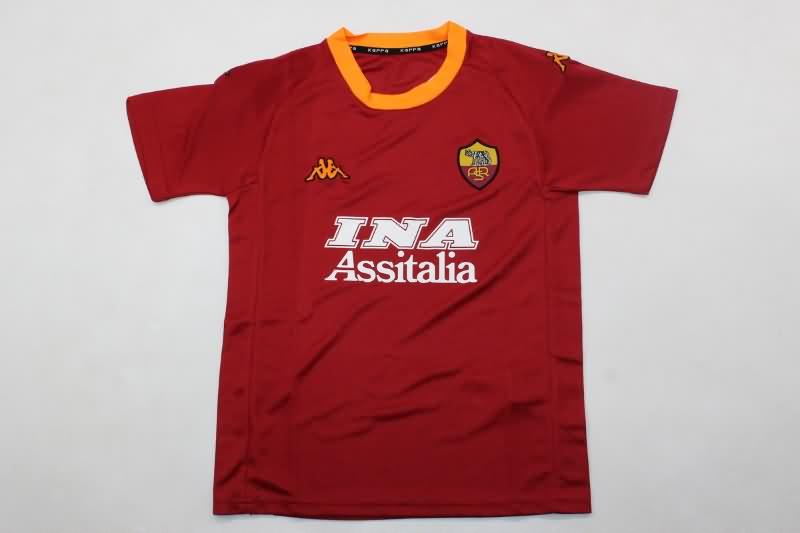 Kids AS Roma Soccer Jersey Home Replica 2000/01