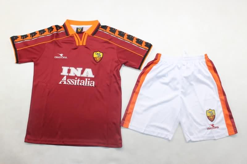 Kids AS Roma Soccer Jersey Home Replica 1998/99