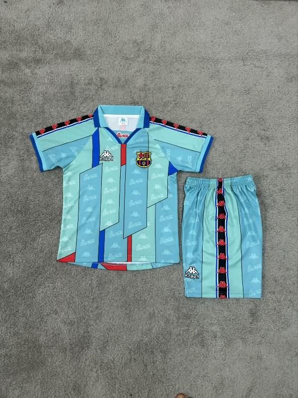 Kids Barcelona Soccer Jersey Away Replica 1996/97