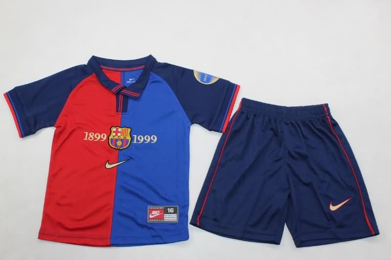 Kids Barcelona Soccer Jersey Home Replica 1999/00