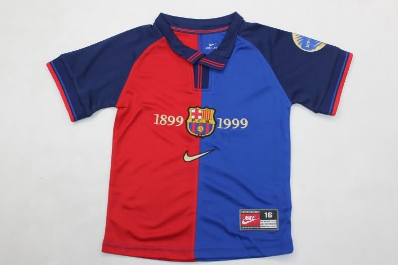 Kids Barcelona Soccer Jersey Home Replica 1999/00