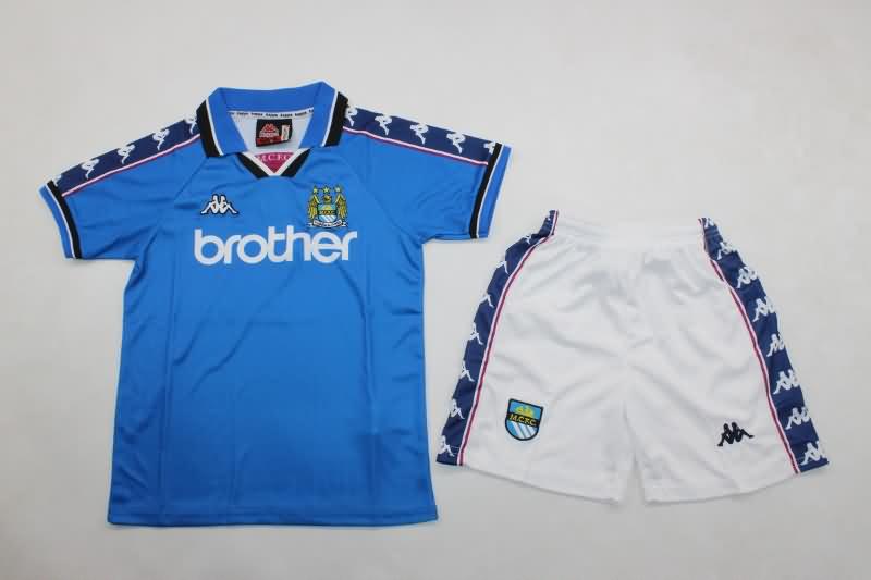 Kids Manchester City Soccer Jersey Home Replica 1997/98