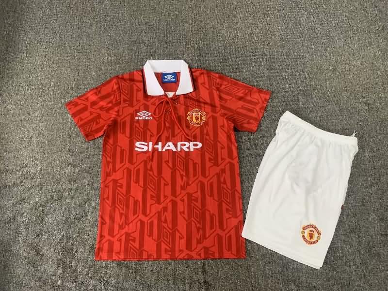 Kids Manchester United Soccer Jersey Home Replica 1992/94