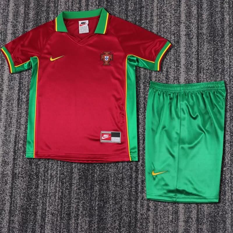 Kids Portugal Soccer Jersey Home Replica 1998