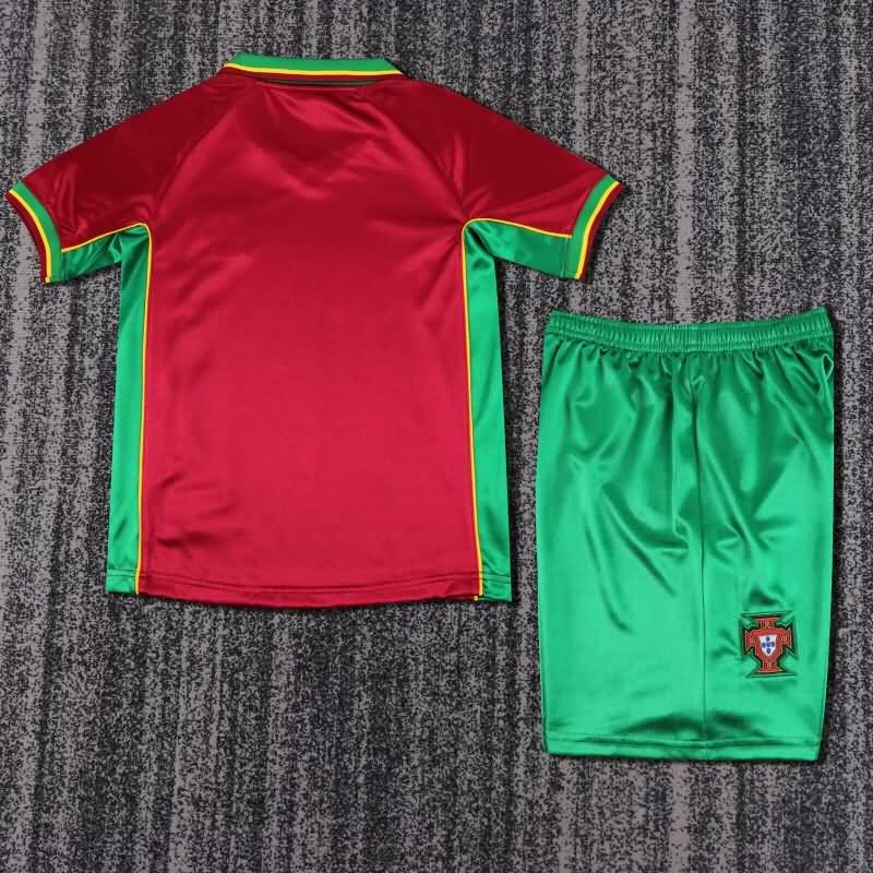 Kids Portugal Soccer Jersey Home Replica 1998