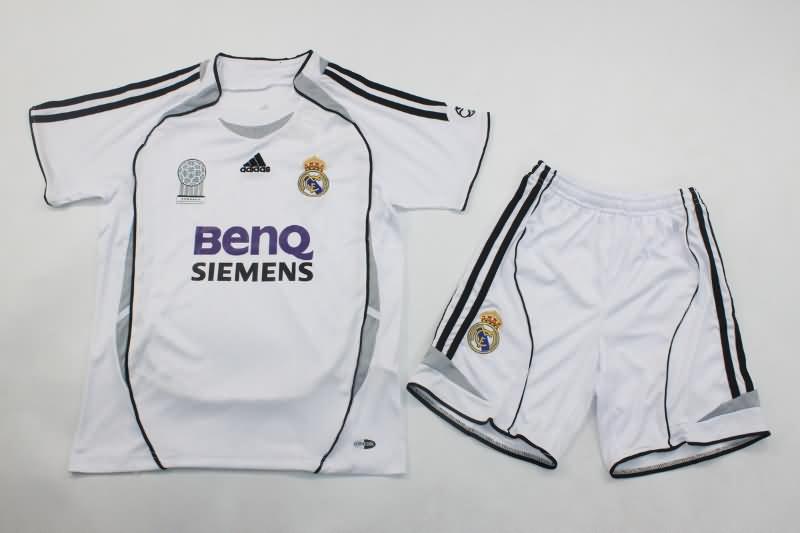 Kids Real Madrid Soccer Jersey Home Replica 06/07