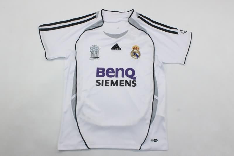 Kids Real Madrid Soccer Jersey Home Replica 06/07