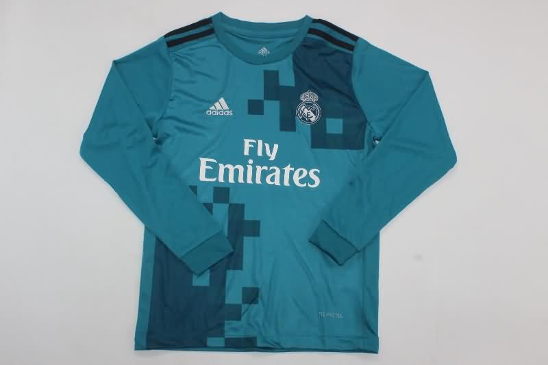 Kids Real Madrid Soccer Jersey Third Long Sleeve Replica 17/18