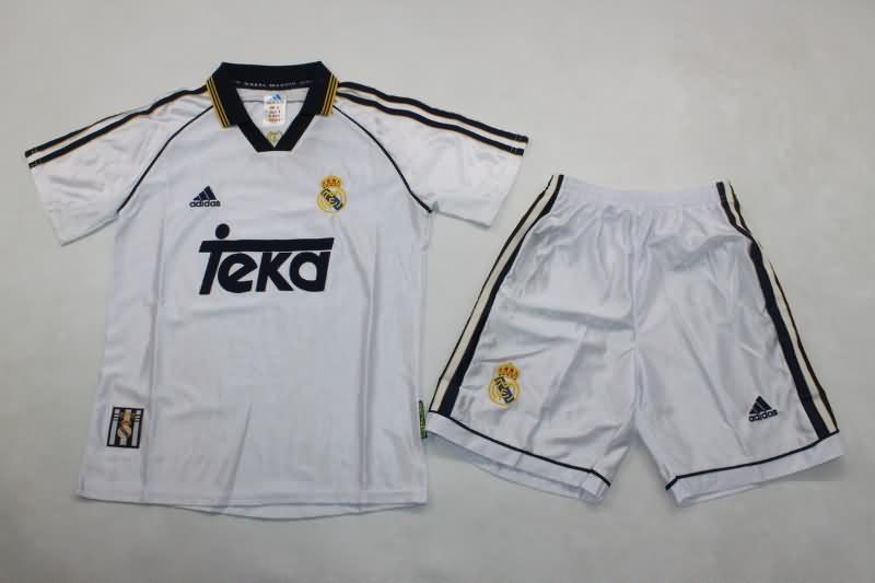 Kids Real Madrid Soccer Jersey Home Replica 1998/00