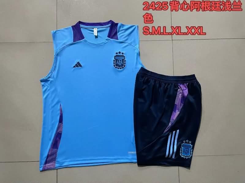 Kids Argentina Training Jersey 02 Blue Replica 2024