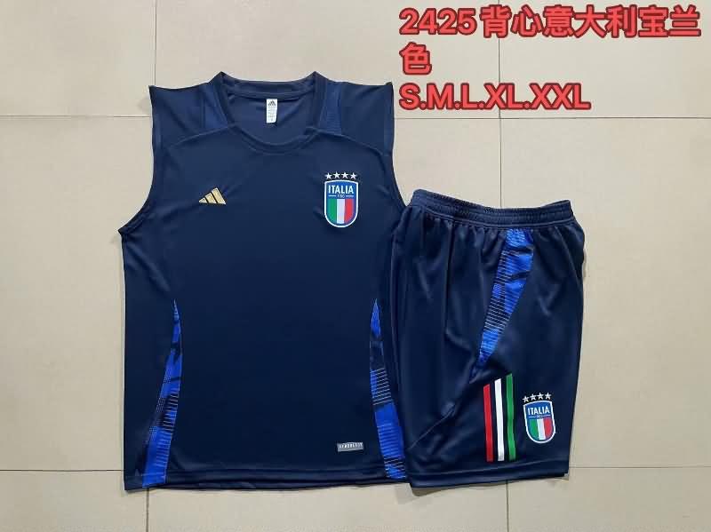 Italy Training Jersey 02 Dark Blue Replica 2024