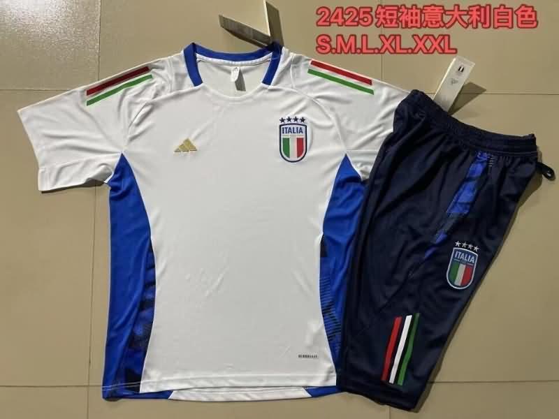 Italy Training Jersey 04 White Replica 2024