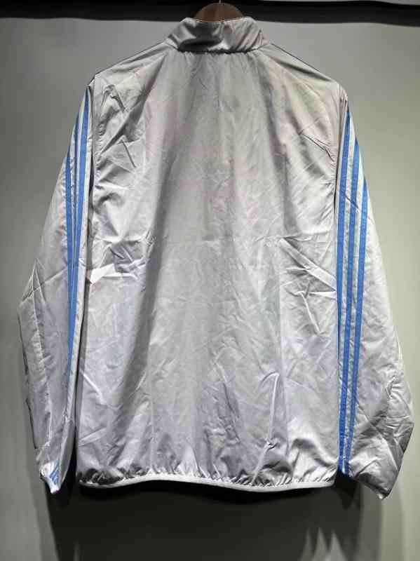 Argentina Soccer Windbreaker White Blue Reversible Replica 2024