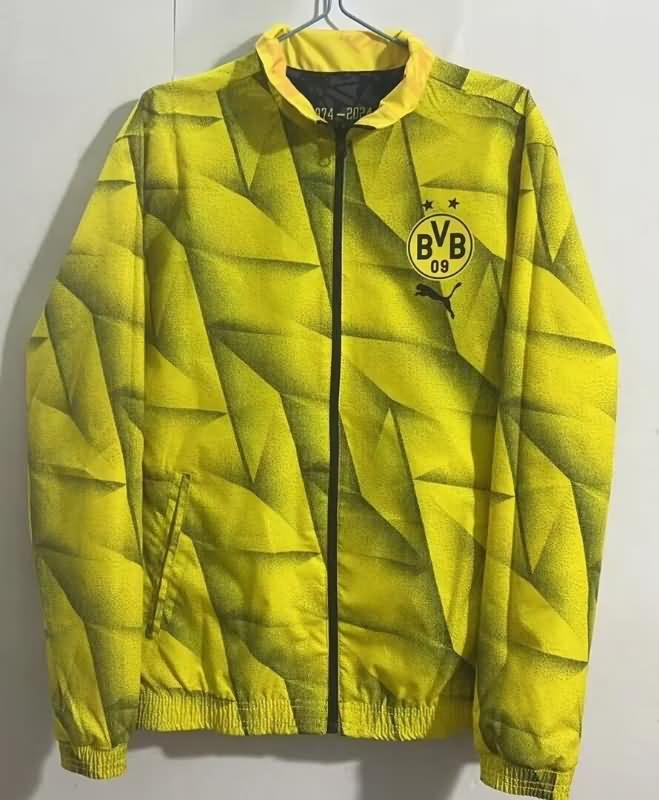 Dortmund Soccer Windbreaker Black Yellow Reversible Replica 23/24