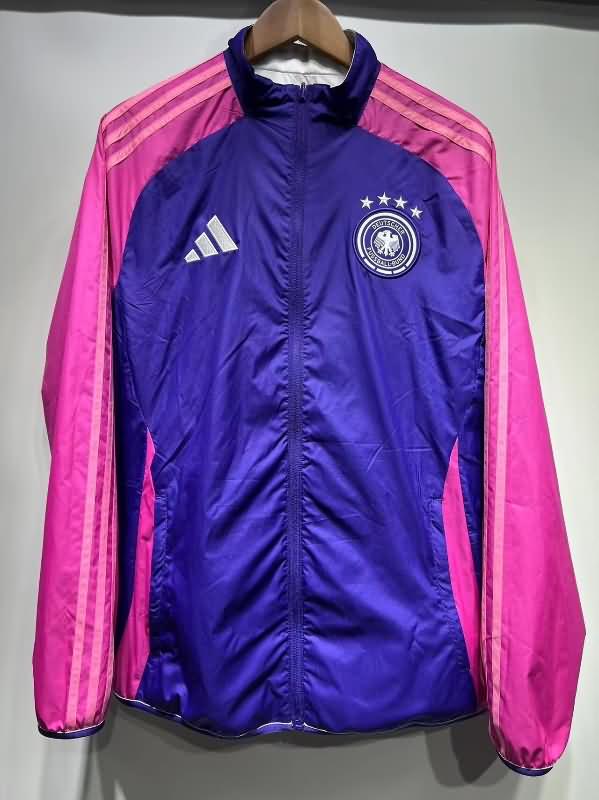 Germany Soccer Windbreaker White Purples Reversible Replica 2024