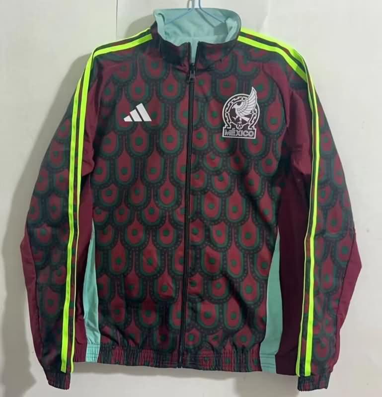 Mexico Soccer Windbreaker Red Green Reversible Replica 2024