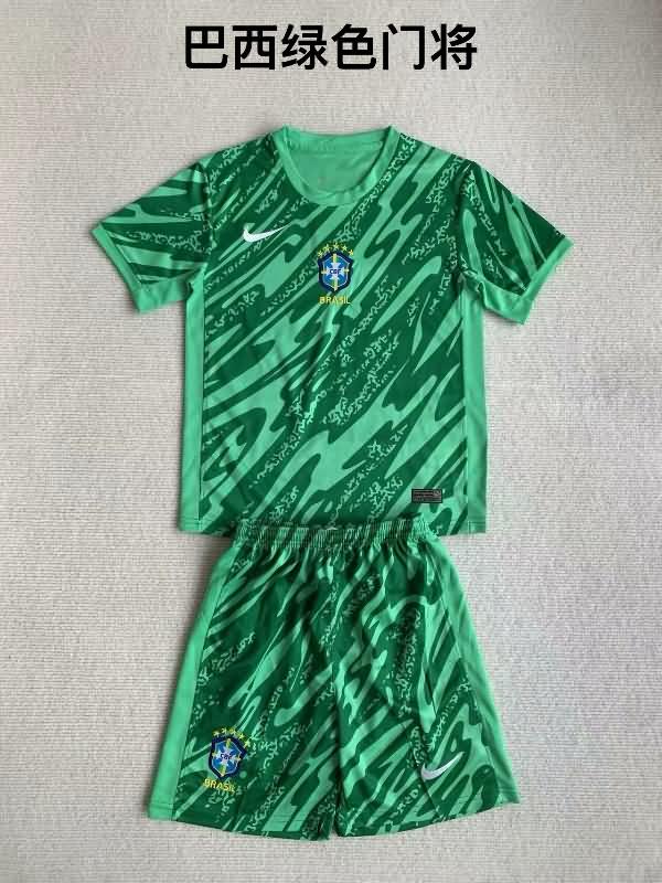Brazil Soccer Jersey Copa America Goalkeeper Green Replica 2024