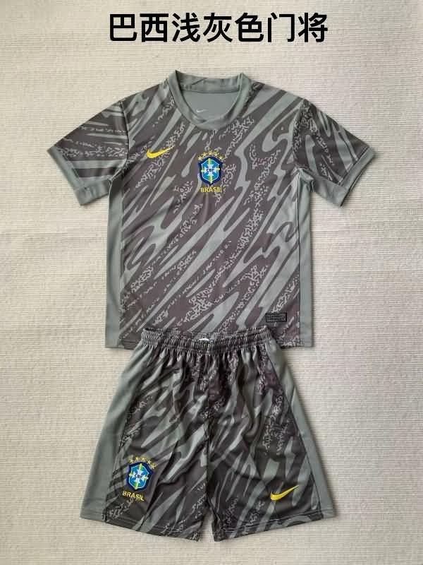 Brazil Soccer Jersey Copa America Goalkeeper Grey Replica 2024