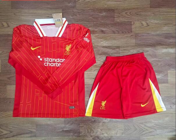 Liverpool Soccer Jersey Home Long Sleeve Replica 24/25