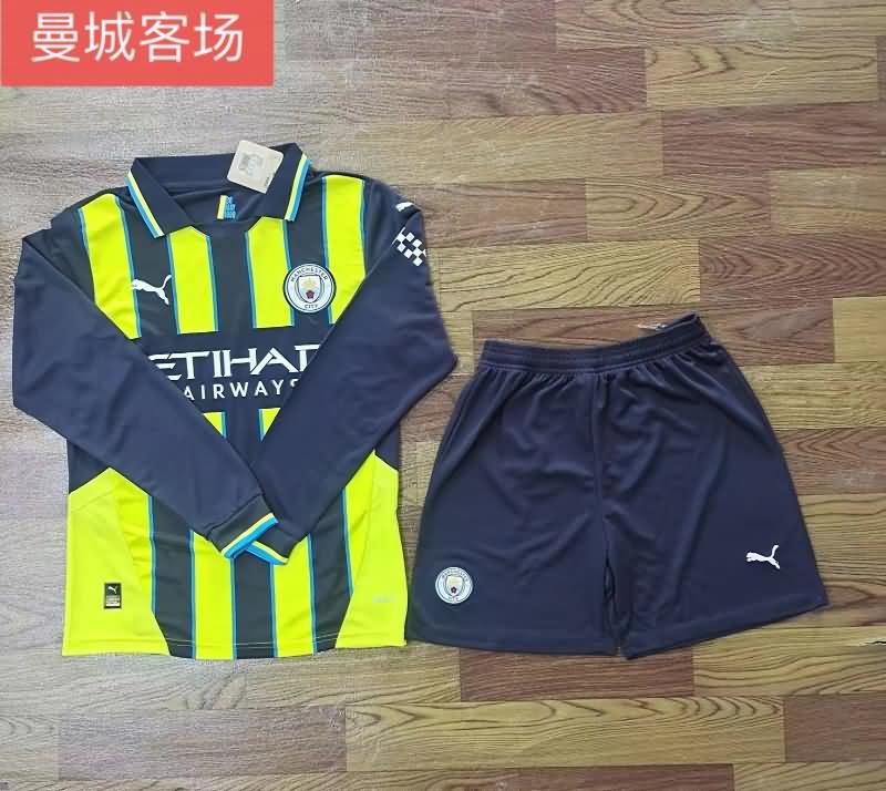 Manchester City Soccer Jersey Away Long Sleeve Replica 24/25