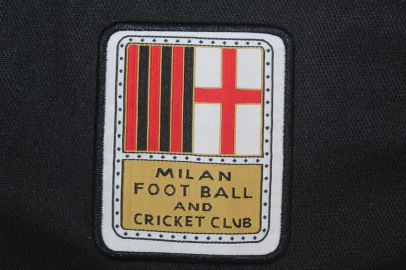 AC Milan Soccer Jersey Anniversary Black Long Sleeve Replica 125th