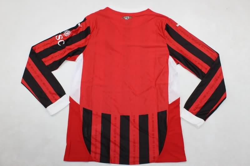 AC Milan Soccer Jersey Home Long Sleeve (Player) 24/25