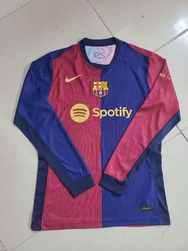 Barcelona Soccer Jersey Home Long Sleeve (Player) 24/25
