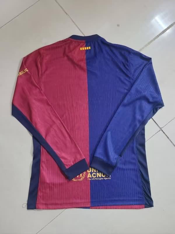 Barcelona Soccer Jersey Home Long Sleeve (Player) 24/25