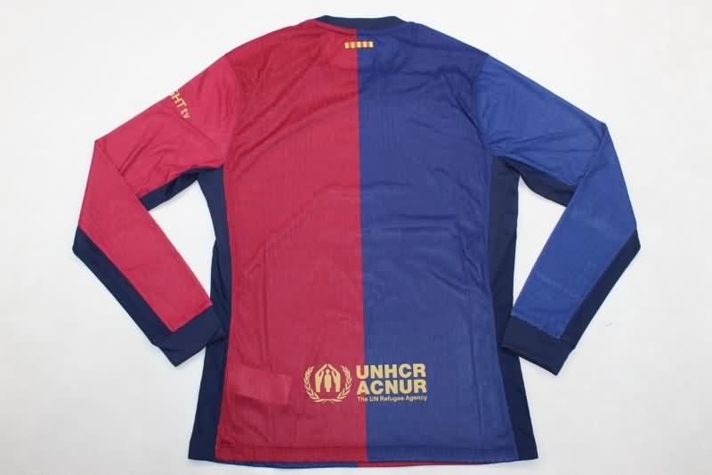 Barcelona Soccer Jersey Home Long Sleeve (Player) 24/25