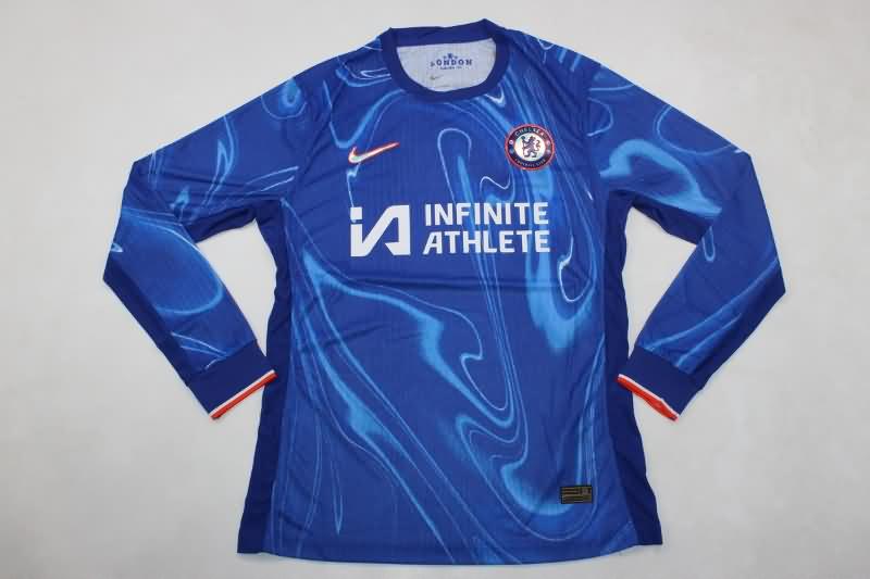 Chelsea Soccer Jersey Home Long Sleeve (Player) 24/25