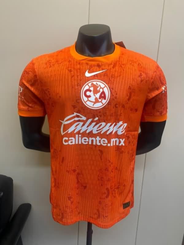 Club America Soccer Jersey Goalkeeper Orange (Player) 24/25